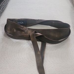 Ada Men's Dark Brown Leather Belt Bag